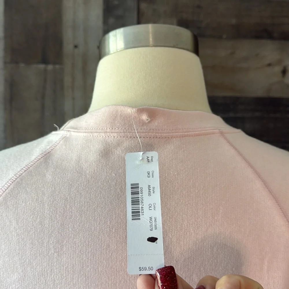 NWT! J.Crew Girls sweatshirt large pastel pink Barbiecore rainbow hyper feminine